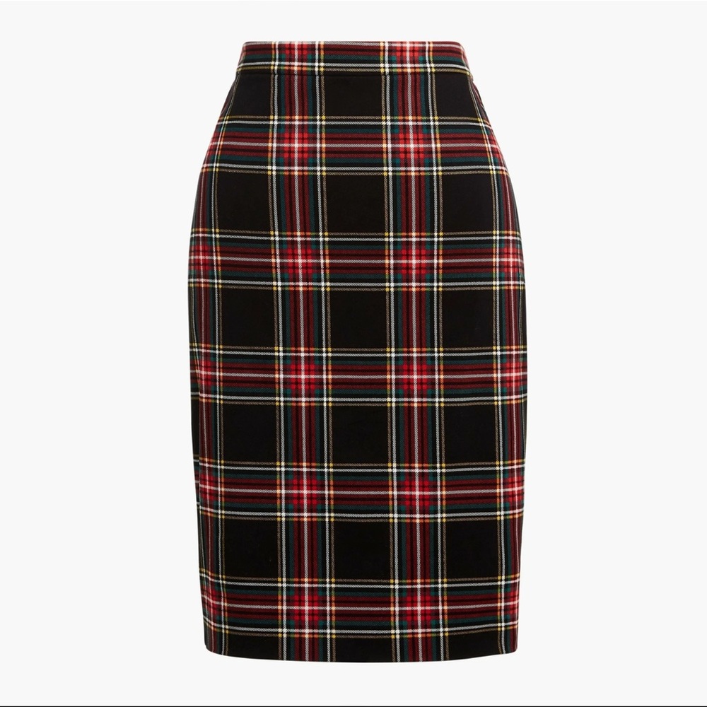 J. Crew Tartan cotton sateen pencil skirt 22 NWT